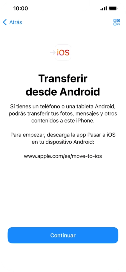 Para transferir contenido a tu teléfono, tienes que haber instalado la app 