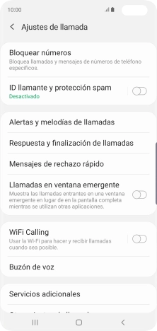 Pulsa Servicios adicionales.