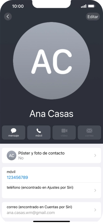Pulsa Póster y foto de contacto.