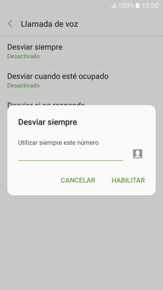 Introduce +34600132000 y pulsa HABILITAR.