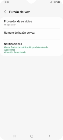 Pulsa Número de buzón de voz.