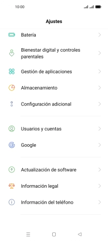 Pulsa Usuarios y cuentas.