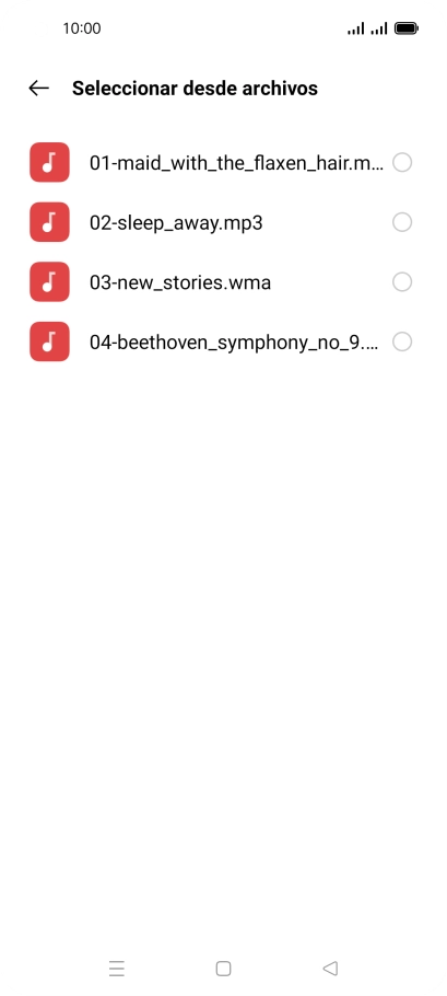 Pulsa los timbres de llamada deseados para escucharlos.