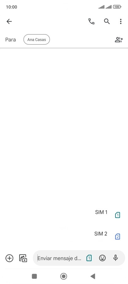 Pulsa la tarjeta SIM deseada.