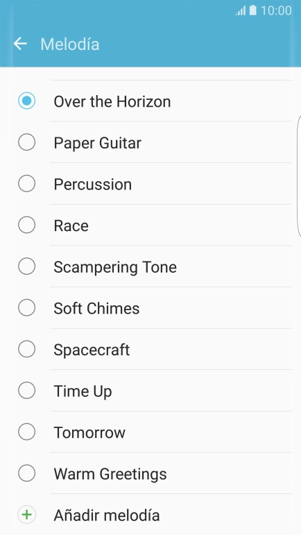 Pulsa Añadir melodía. Pulsa Añadir melodía.