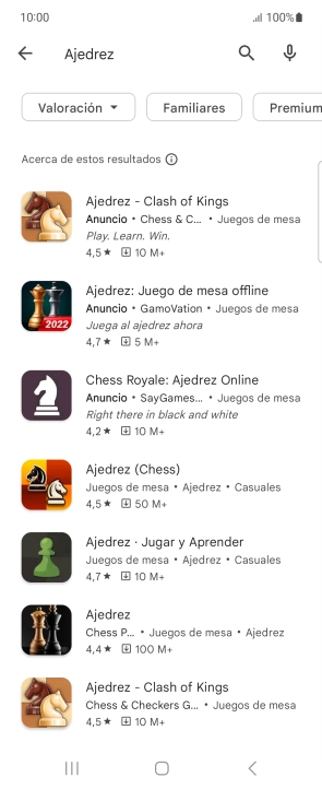 Pulsa la app deseada.