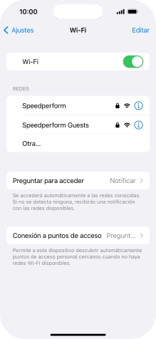 Pulsa la red wifi deseada e introduce la contraseña de esta red.