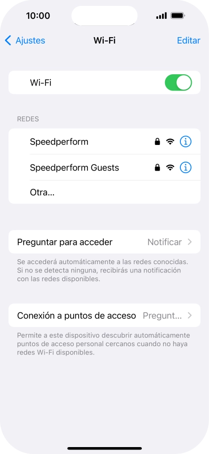 Pulsa la red wifi deseada e introduce la contraseña de esta red.