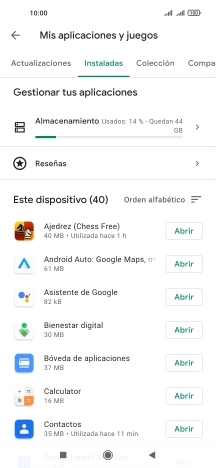 Pulsa la app deseada.