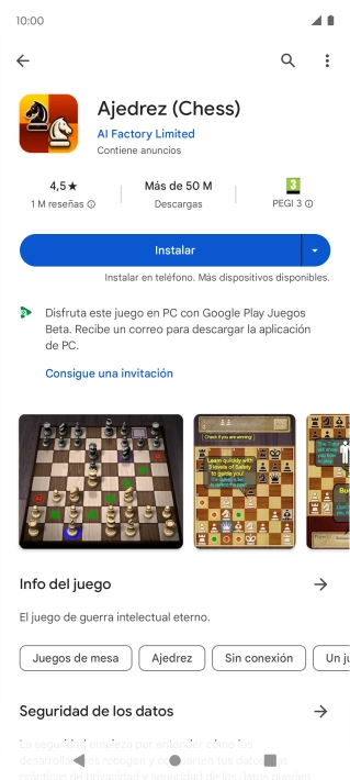 Pulsa Instalar y sigue las indicaciones de la pantalla para instalar la app.