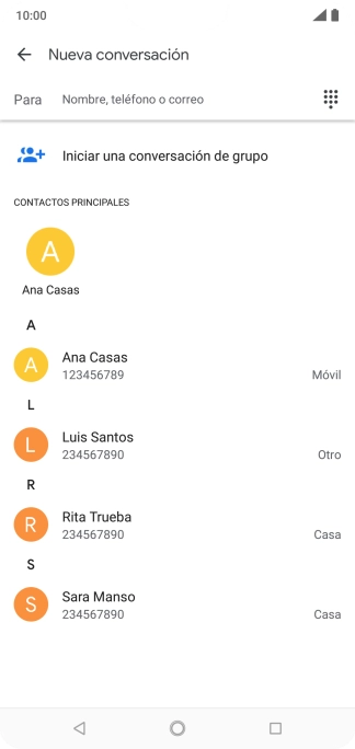 Pulsa en el campo junto a 