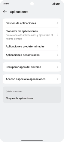 Pulsa Gestión de aplicaciones.