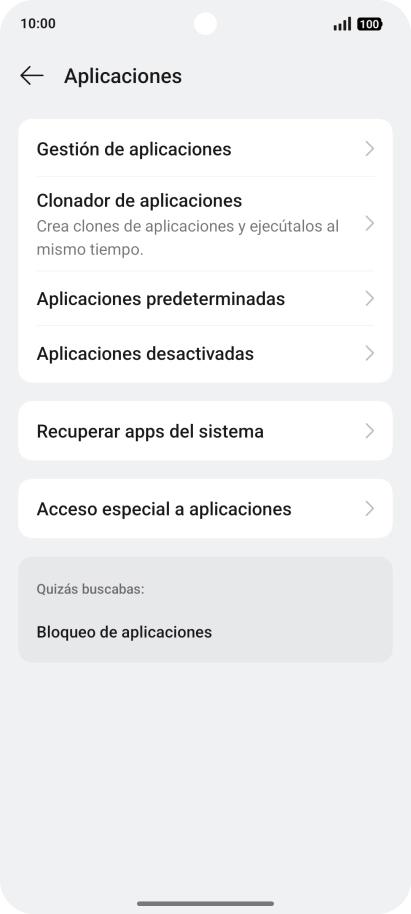 Pulsa Gestión de aplicaciones.