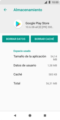 Pulsa BORRAR CACHÉ.