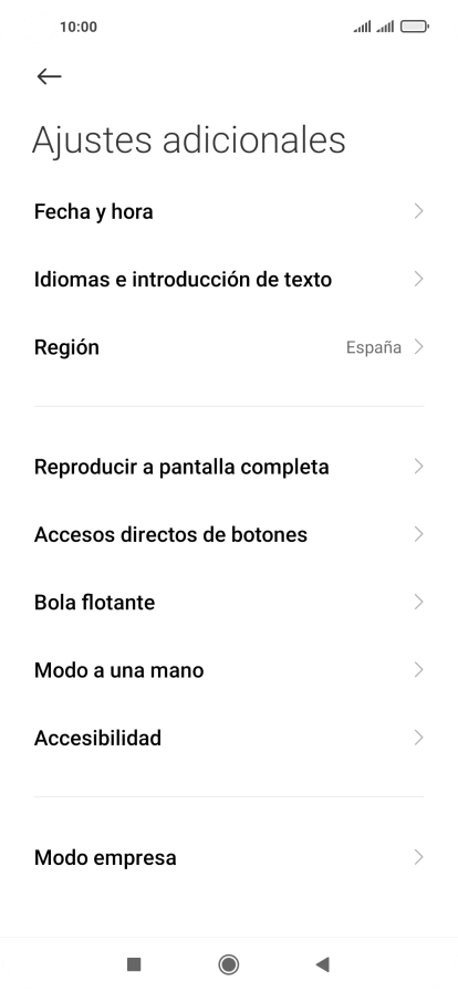 Pulsa Fecha y hora.
