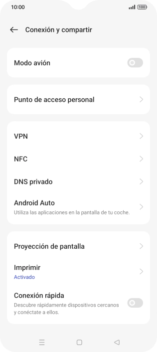 Pulsa Punto de acceso personal.