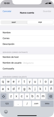 Pulsa Nombre de usuario e introduce el nombre de usuario de tu cuenta de correo electrónico.