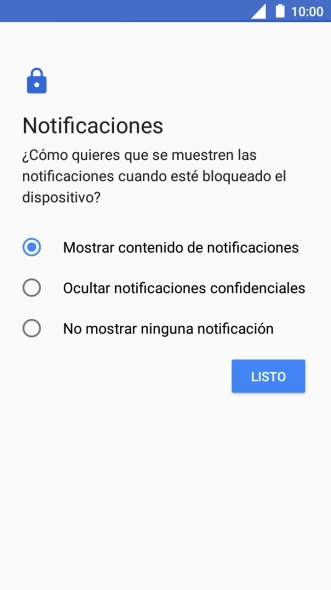 Pulsa el ajuste deseado.