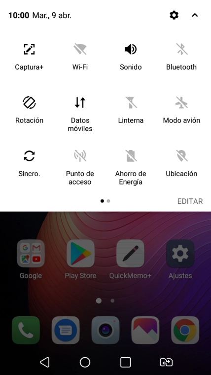 Pulsa Ahorro de Energía para activar la función.