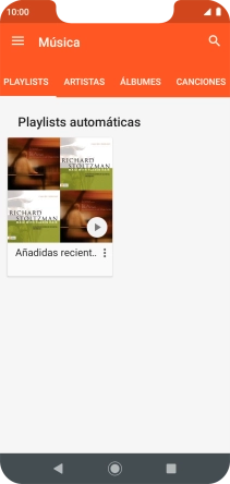 Pulsa una categoría y desplázate al archivo de música deseado.
