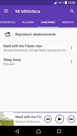 Pulsa el archivo de música deseado. Pulsa el archivo de música deseado.