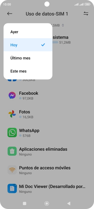 Pulsa el ajuste deseado.
