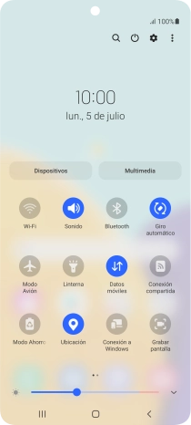 Pulsa el icono de modo de sonido las veces que sean necesarias para activar o desactivar el modo silencioso.