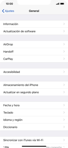 Pulsa Actualización de software. Si hay una versión de software nueva disponible, aparecerá ahora en la pantalla. Sigue las indicaciones de la pantalla para actualizar el software del teléfono.