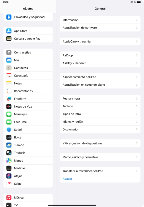 Pulsa Privacidad y seguridad.