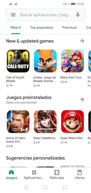 Desliza el dedo hacia la derecha desde la parte izquierda de la pantalla.