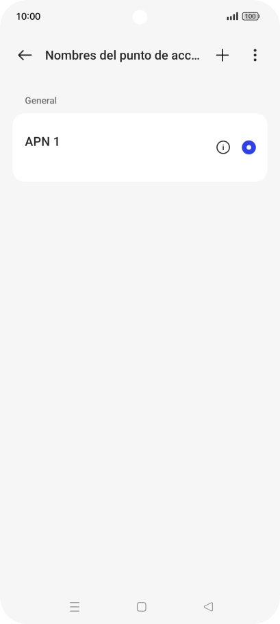Pulsa el icono de nueva conexión de datos.
