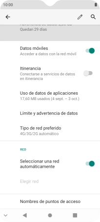 Pulsa Nombres de puntos de acceso.