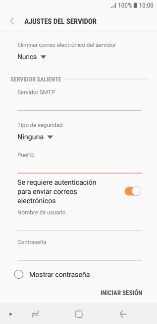 Pulsa el indicador junto a 