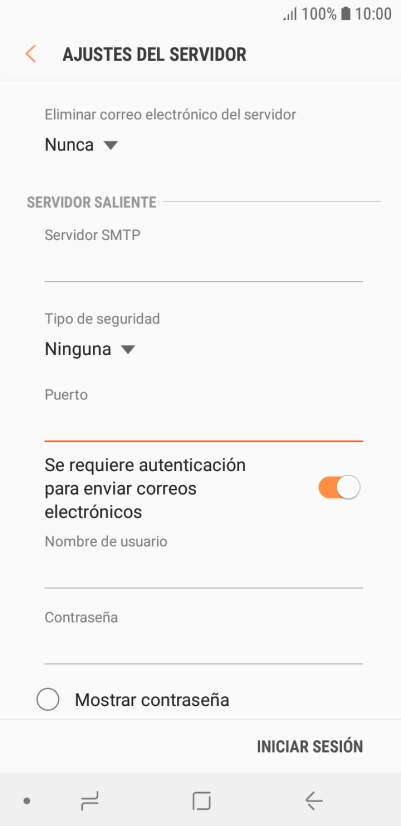 Pulsa el indicador junto a 