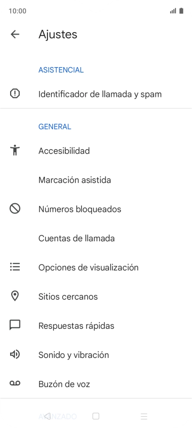 Pulsa Cuentas de llamada.