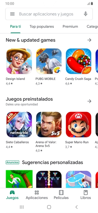 Desliza el dedo hacia la derecha desde la parte izquierda de la pantalla.