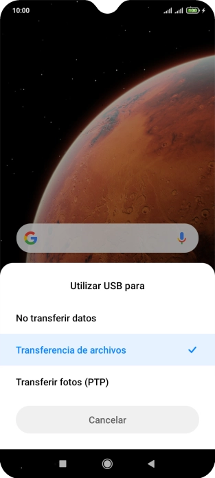 Pulsa Transferencia de archivos.