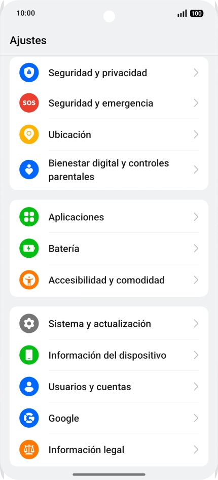 Pulsa Sistema y actualización.