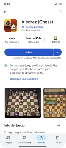Pulsa Instalar y sigue las indicaciones de la pantalla para instalar la app.