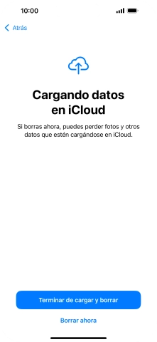 Pulsa Borrar ahora.