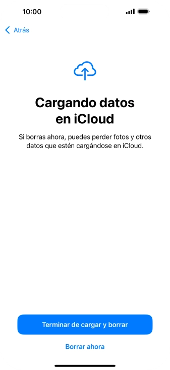 Pulsa Borrar ahora.
