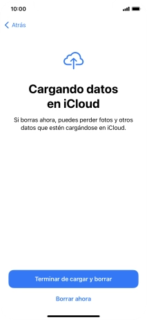 Pulsa Borrar ahora.