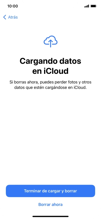Pulsa Borrar ahora.