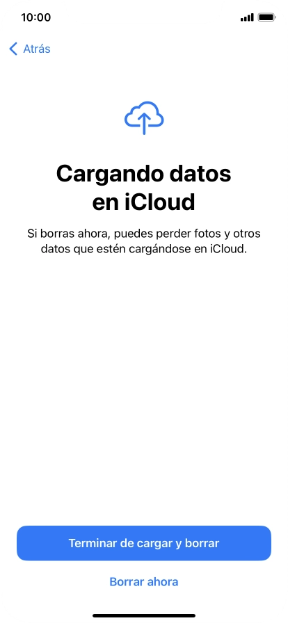 Pulsa Borrar ahora.