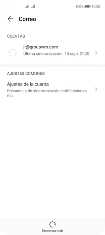 Pulsa Ajustes de la cuenta.