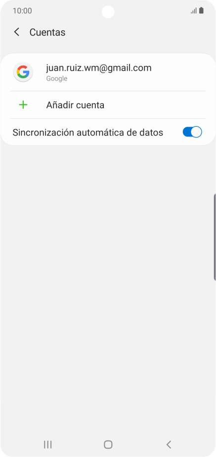 Pulsa Añadir cuenta.