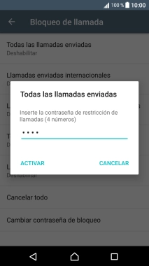 Introduce tu contraseña de restricciones y pulsa ACTIVAR. Introduce tu contraseña de restricciones y pulsa ACTIVAR.