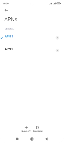 Pulsa la conexión de datos deseada para activarla.