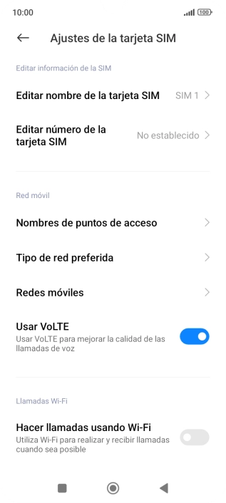 Pulsa Nombres de puntos de acceso.