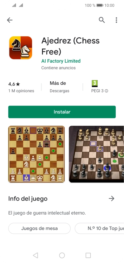 Pulsa Instalar y sigue las indicaciones de la pantalla para instalar la app.